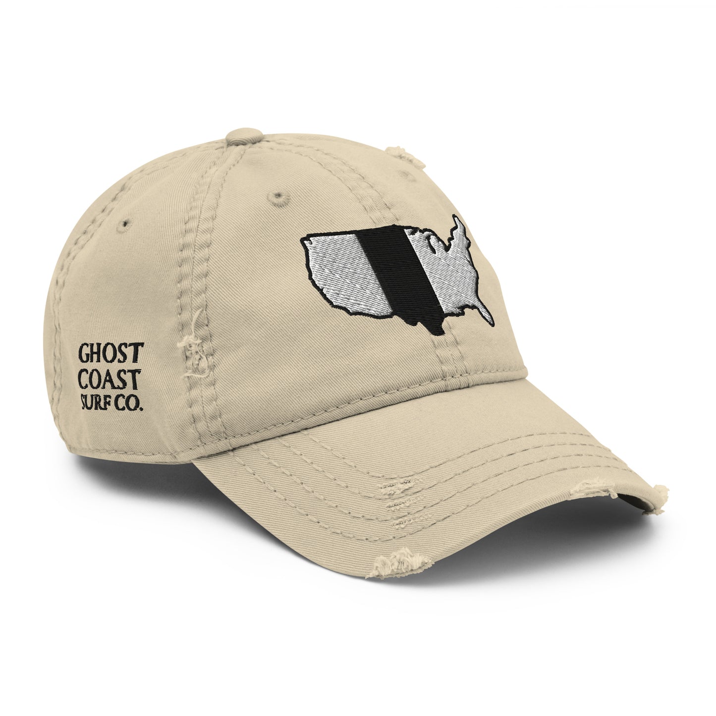 Distressed Hat - Ghost Coast Map
