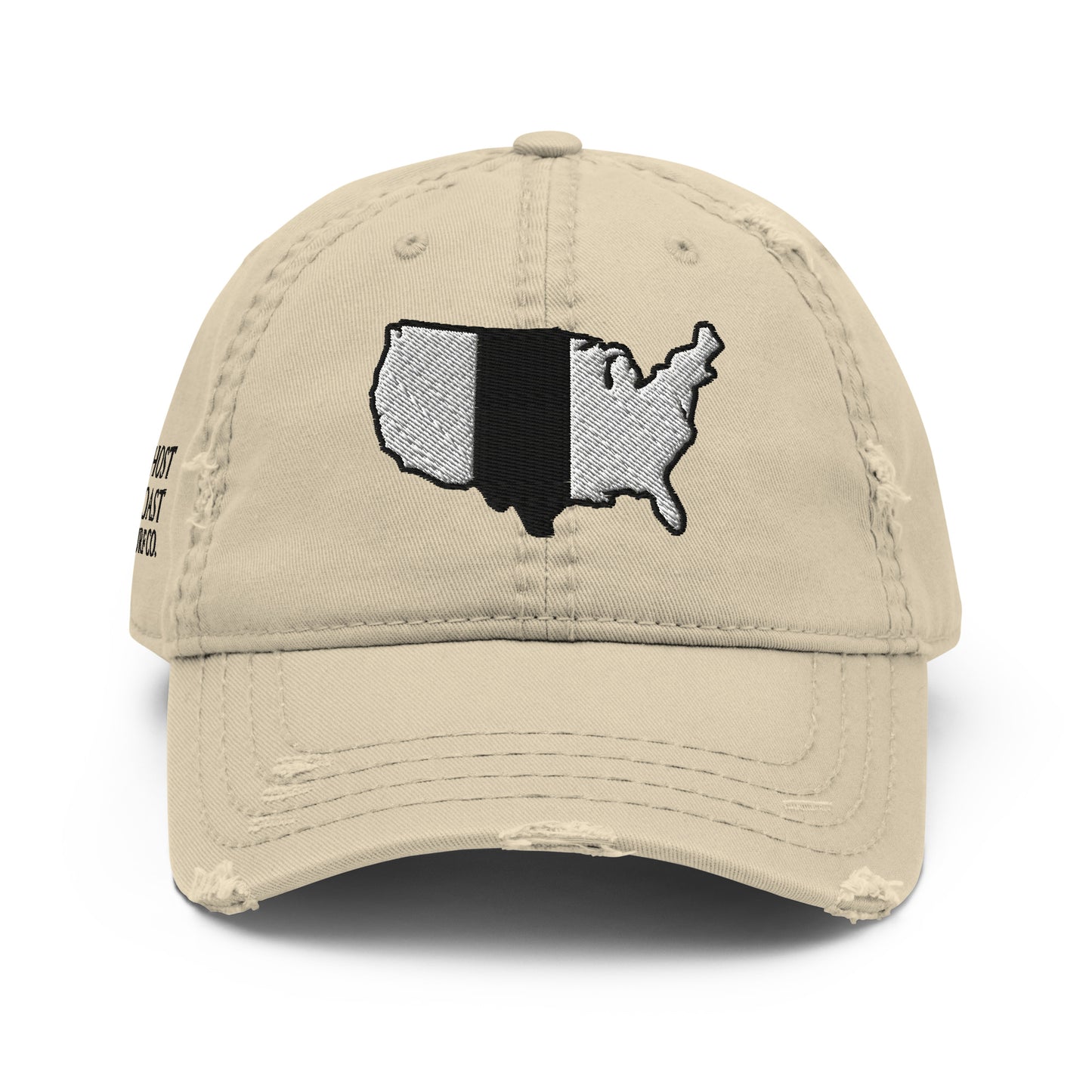 Distressed Hat - Ghost Coast Map