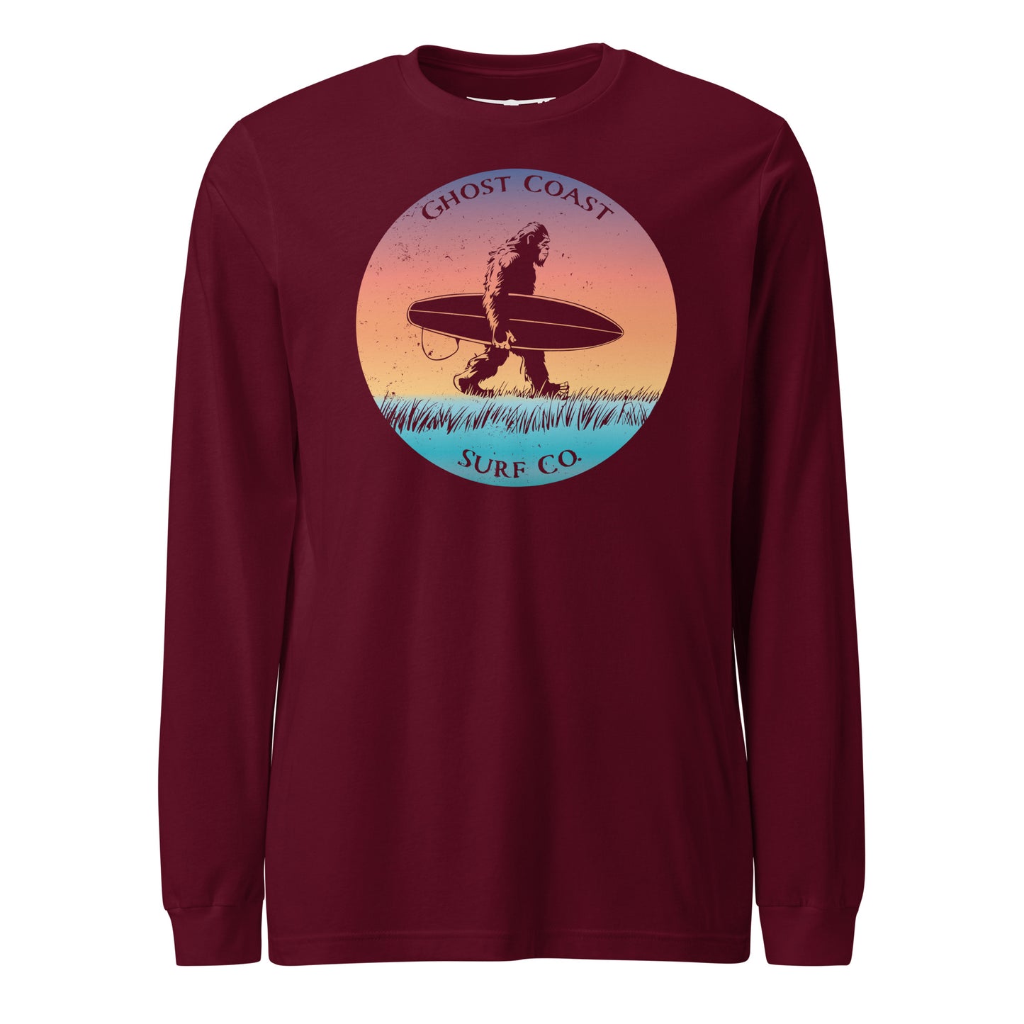 Long Sleeve Shirt - Sasquatch Sunset Surfing