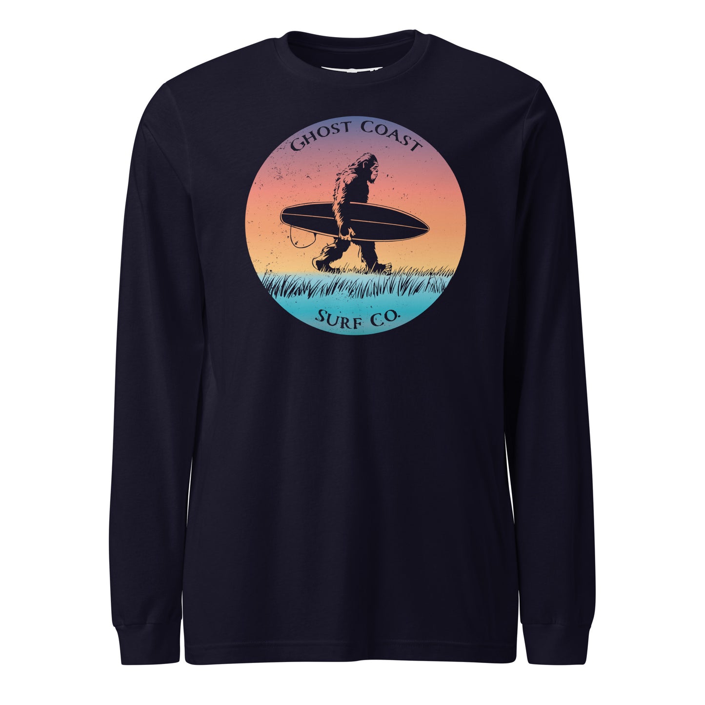 Long Sleeve Shirt - Sasquatch Sunset Surfing